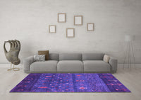 Machine Washable Abstract Purple Contemporary Rug, wshcon2850pur