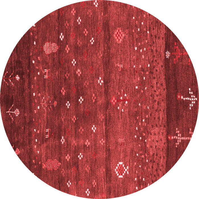 Machine Washable Abstract Red Contemporary Rug, wshcon2850red