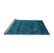 Sideview of Machine Washable Abstract Light Blue Contemporary Rug, wshcon2850lblu