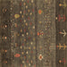 Square Abstract Brown Contemporary Rug, con2850brn