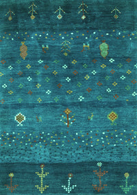 Abstract Turquoise Contemporary Rug, con2850turq