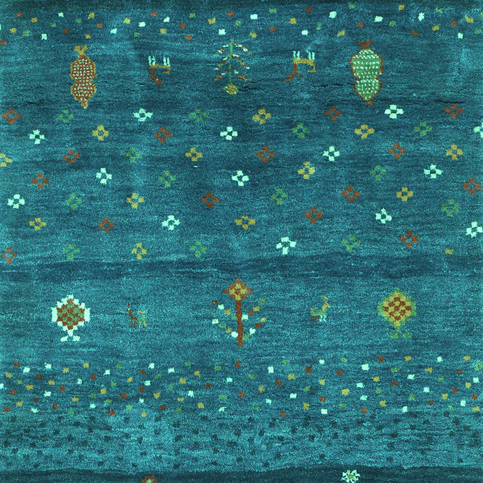 Abstract Turquoise Contemporary Rug, con2850turq