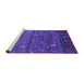 Sideview of Machine Washable Abstract Purple Contemporary Area Rugs, wshcon2850pur