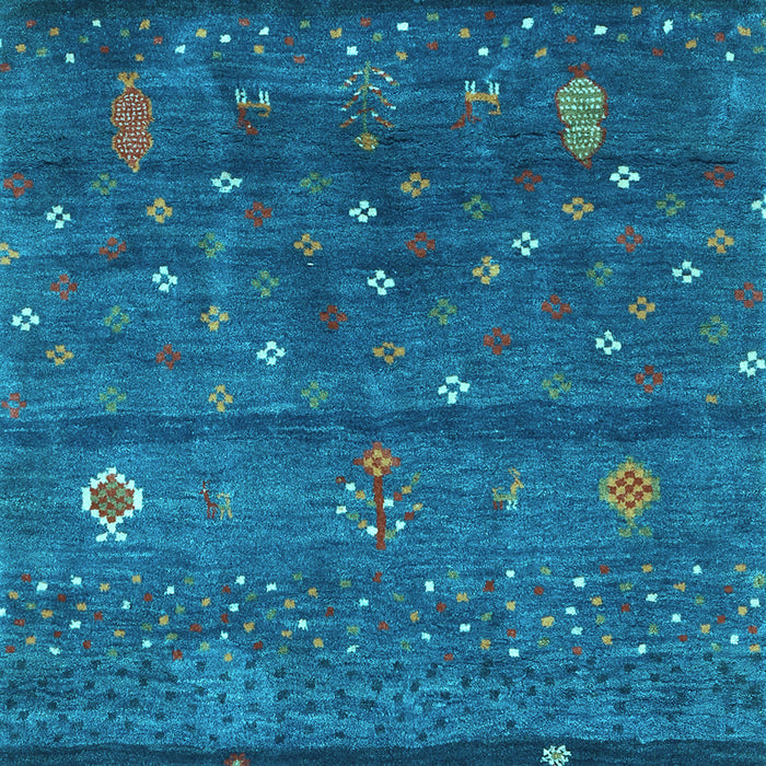 Abstract Light Blue Contemporary Rug, con2850lblu