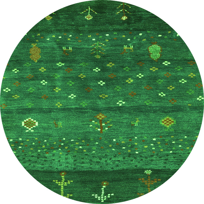 Machine Washable Abstract Green Contemporary Area Rugs, wshcon2850grn