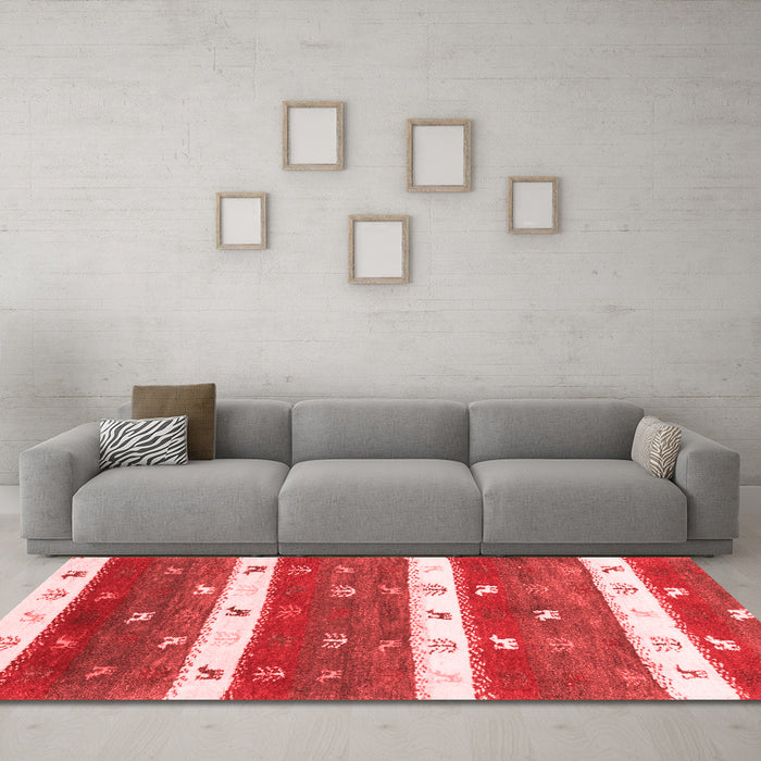 Country Red Washable Rugs