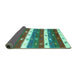 Sideview of Southwestern Turquoise Country Rug, con2851turq