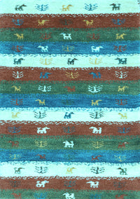 Southwestern Light Blue Country Rug, con2851lblu