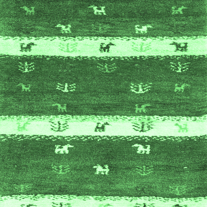 Machine Washable Southwestern Emerald Green Country Area Rugs, wshcon2851emgrn