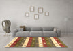 Machine Washable Southwestern Brown Country Rug in a Living Room,, wshcon2851brn