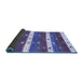 Sideview of Southwestern Blue Country Rug, con2851blu