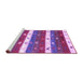 Sideview of Machine Washable Southwestern Purple Country Area Rugs, wshcon2851pur