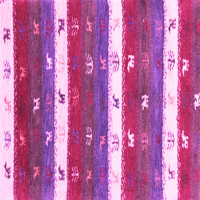 Square Machine Washable Southwestern Pink Country Rug, wshcon2851pnk