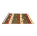 Sideview of Machine Washable Southwestern Brown Country Rug, wshcon2851brn