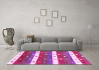Machine Washable Southwestern Pink Country Rug, wshcon2851pnk