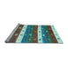 Sideview of Machine Washable Southwestern Light Blue Country Rug, wshcon2851lblu