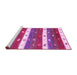 Sideview of Machine Washable Southwestern Pink Country Rug, wshcon2851pnk