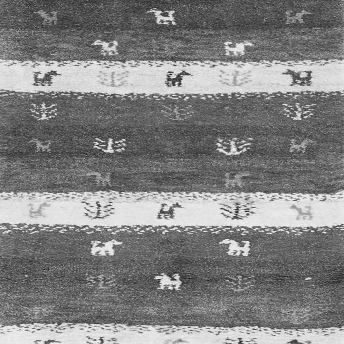 Serging Thickness of Machine Washable Southwestern Gray Country Rug, wshcon2851gry