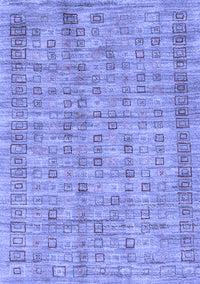 Abstract Blue Contemporary Rug, con2852blu