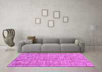 Machine Washable Abstract Purple Contemporary Rug, wshcon2852pur