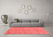 Contemporary Red Washable Rugs