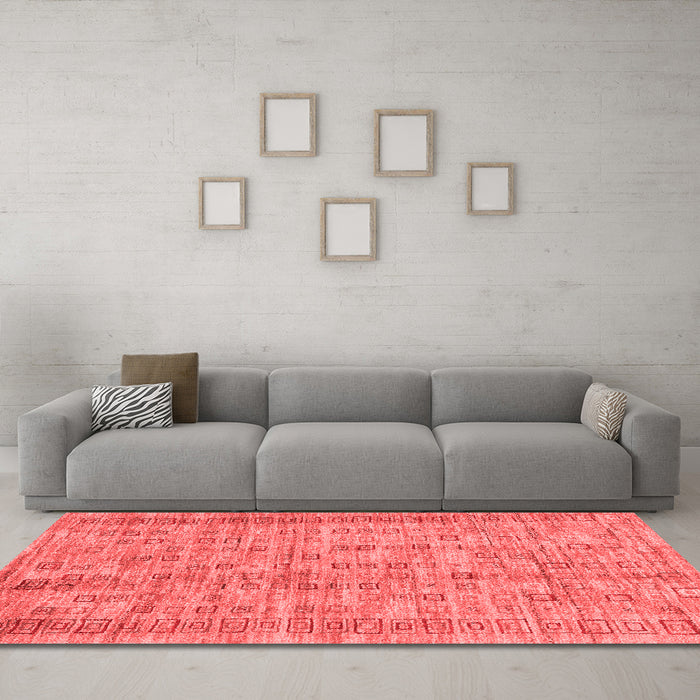 Contemporary Red Washable Rugs