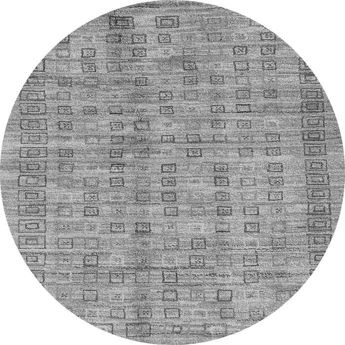 Square Abstract Gray Contemporary Rug, con2852gry