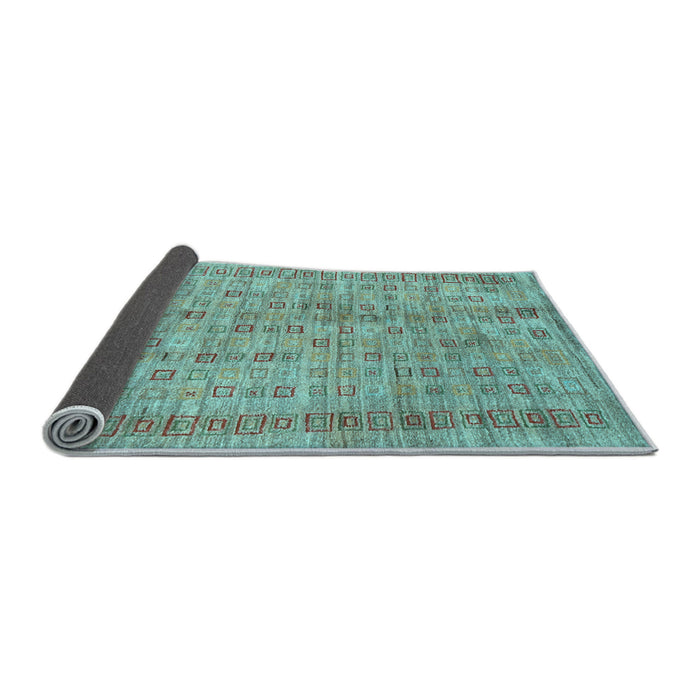 Sideview of Abstract Light Blue Contemporary Rug, con2852lblu