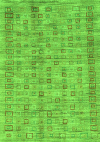 Abstract Green Contemporary Rug, con2852grn