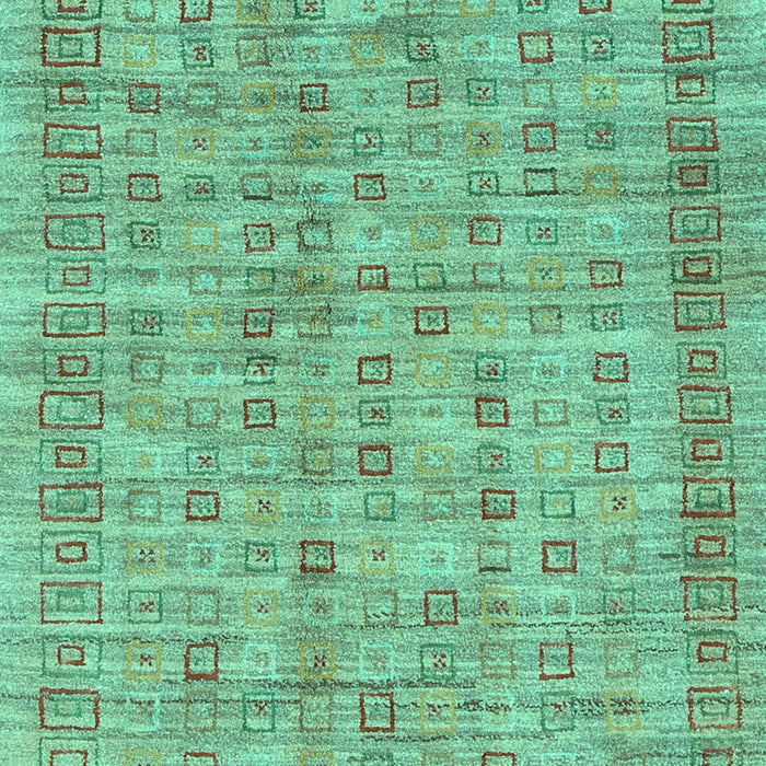 Abstract Turquoise Contemporary Rug, con2852turq