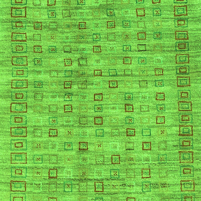 Serging Thickness of Machine Washable Abstract Green Contemporary Area Rugs, wshcon2852grn