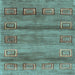 Square Machine Washable Abstract Light Blue Contemporary Rug, wshcon2853lblu