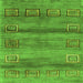 Serging Thickness of Abstract Green Contemporary Rug, con2853grn