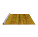 Sideview of Machine Washable Abstract Yellow Contemporary Rug, wshcon2853yw