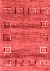 Abstract Red Contemporary Rug, con2853red