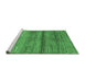 Sideview of Machine Washable Abstract Emerald Green Contemporary Area Rugs, wshcon2853emgrn