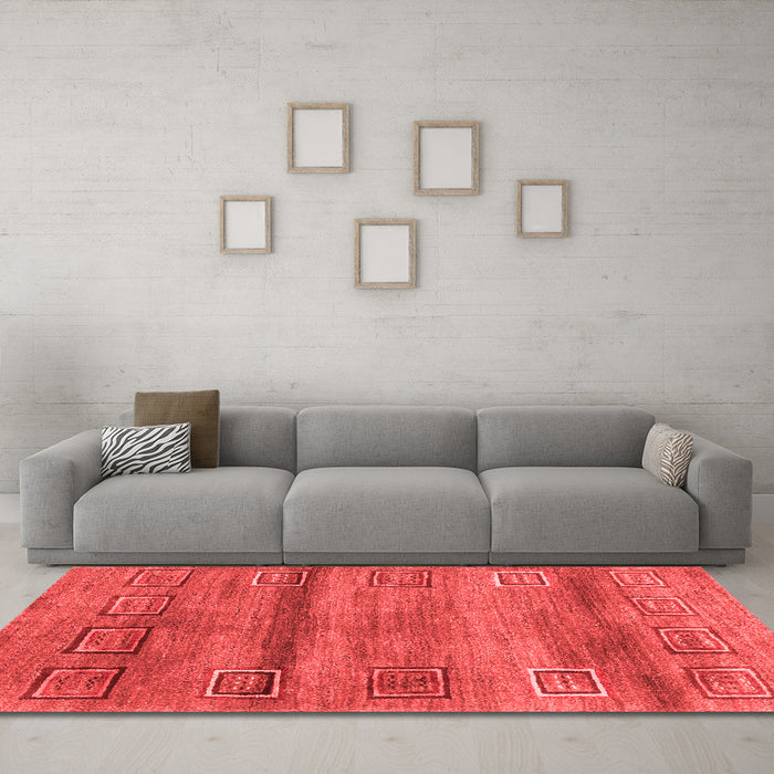 Contemporary Red Washable Rugs