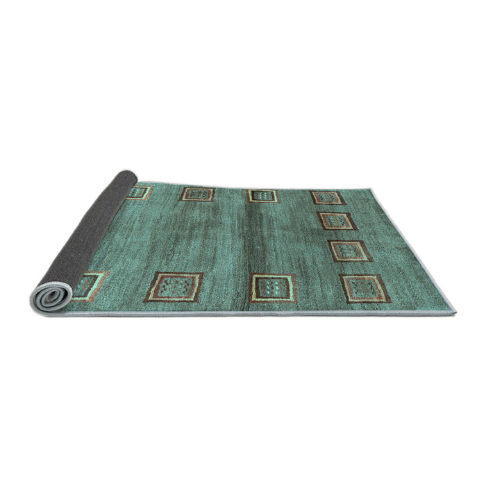 Sideview of Abstract Light Blue Contemporary Rug, con2853lblu