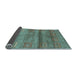 Sideview of Abstract Light Blue Contemporary Rug, con2853lblu