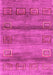 Machine Washable Abstract Pink Contemporary Rug, wshcon2853pnk