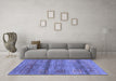 Machine Washable Abstract Blue Contemporary Rug in a Living Room, wshcon2853blu