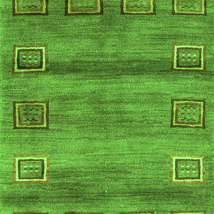 Serging Thickness of Machine Washable Abstract Green Contemporary Area Rugs, wshcon2853grn