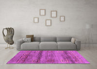 Machine Washable Abstract Purple Contemporary Rug, wshcon2853pur