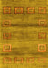 Machine Washable Abstract Yellow Contemporary Rug, wshcon2853yw