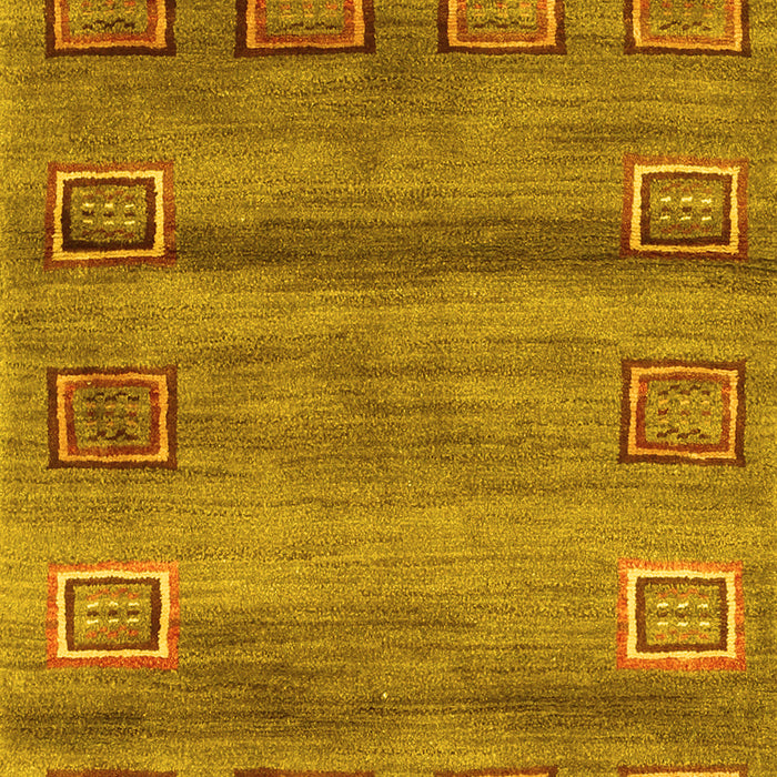 Machine Washable Abstract Yellow Contemporary Rug, wshcon2853yw