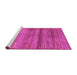 Sideview of Machine Washable Abstract Pink Contemporary Rug, wshcon2853pnk