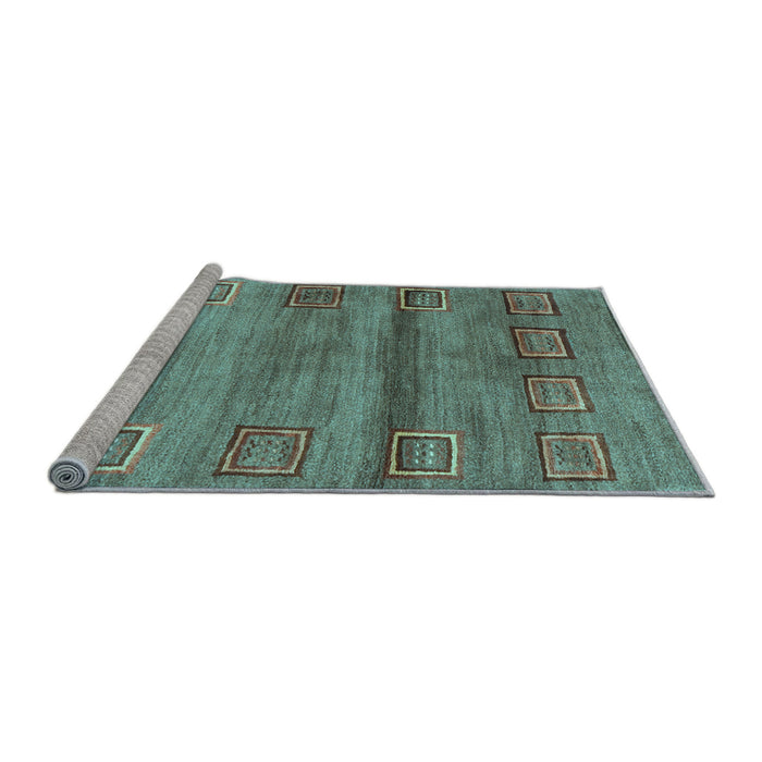 Sideview of Machine Washable Abstract Light Blue Contemporary Rug, wshcon2853lblu