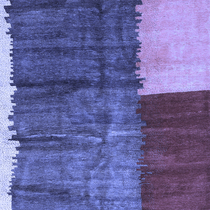 Machine Washable Abstract Blue Contemporary Rug, wshcon2854blu