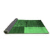 Sideview of Abstract Emerald Green Contemporary Rug, con2854emgrn