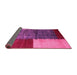 Sideview of Abstract Pink Contemporary Rug, con2854pnk